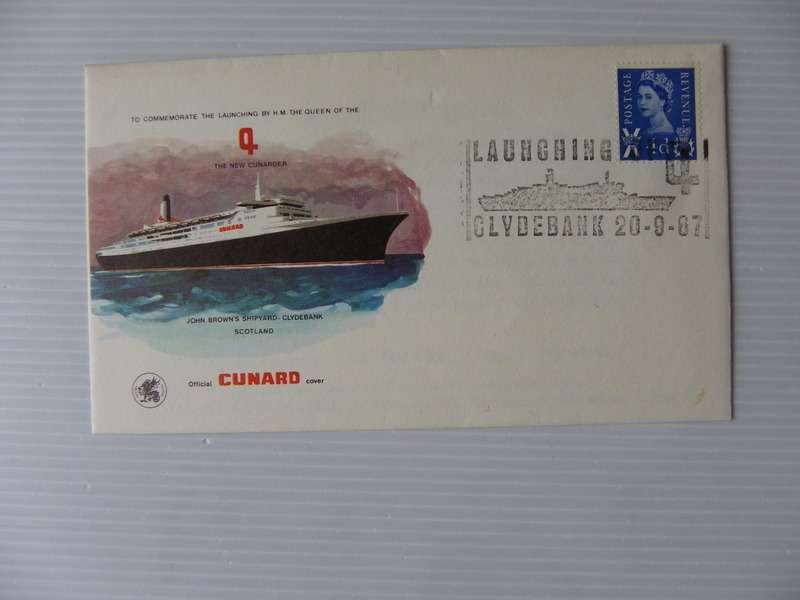 Great Britain (1967) - launching of the New Cunard by the Queen Illustrated FDC