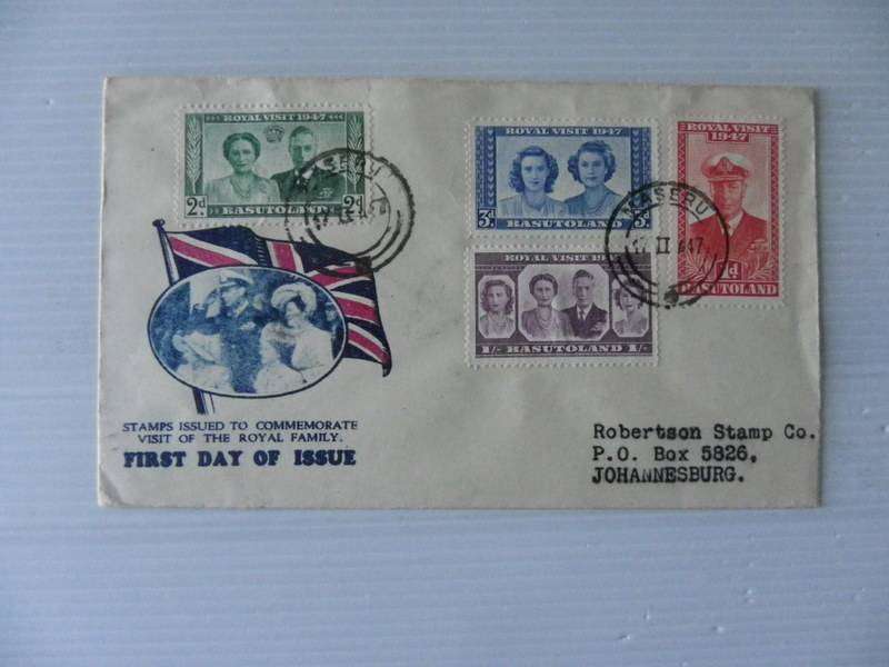 Basutoland (1947) - Royal Visit Illustrated FDC