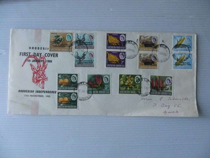 Rhodesia (1966) - Definitives with Overwrite Private FDC