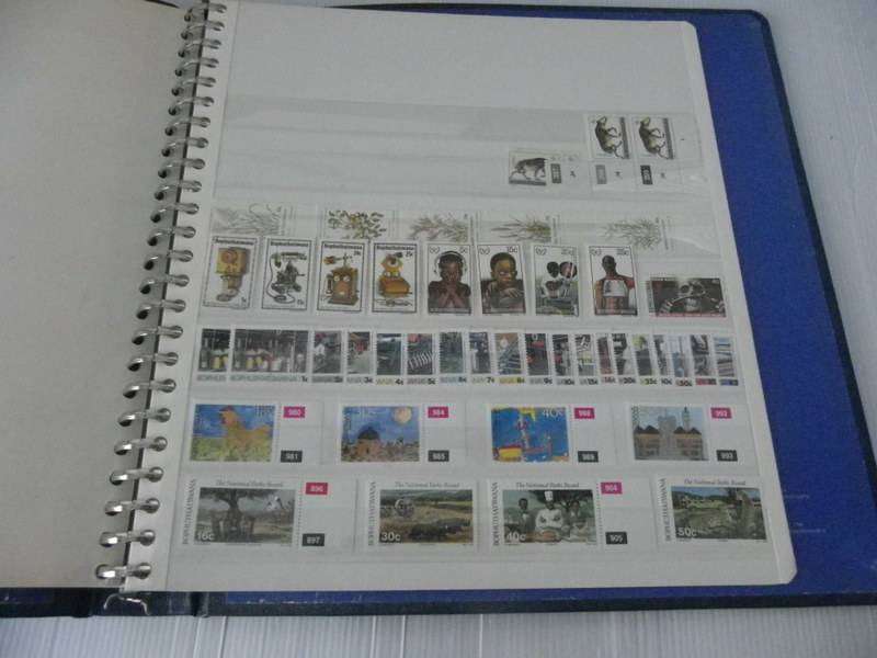 Blue Bophuthatswana Pre Printed Album with Plastic Stamp Insertions Covering Independence & Stamps