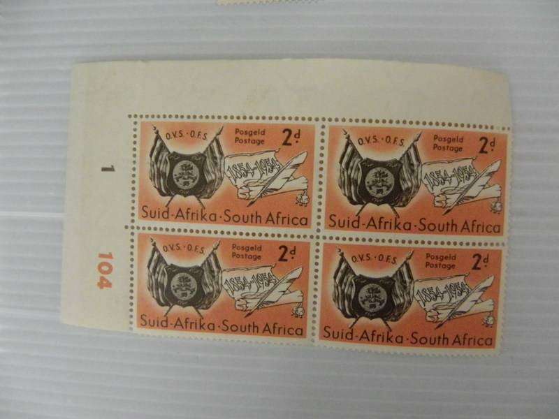 Union (1954) - Centenary of Orange Free State 2d Mint Control Block