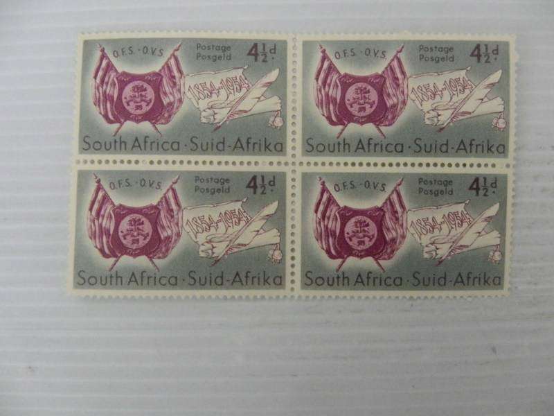Union (1954) - Centenary of Orange Free State 4 1/2 d Mint Block