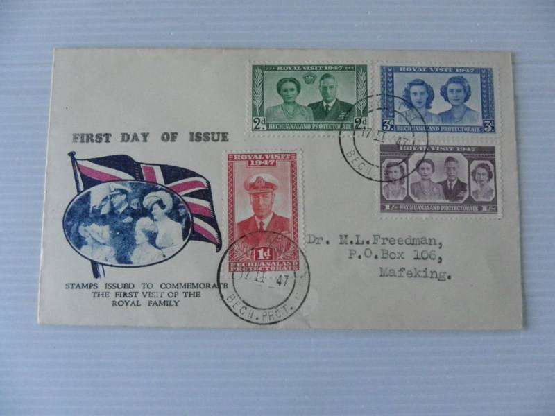 Bechuanaland (1947) - Royal Visit Illustrated FDC