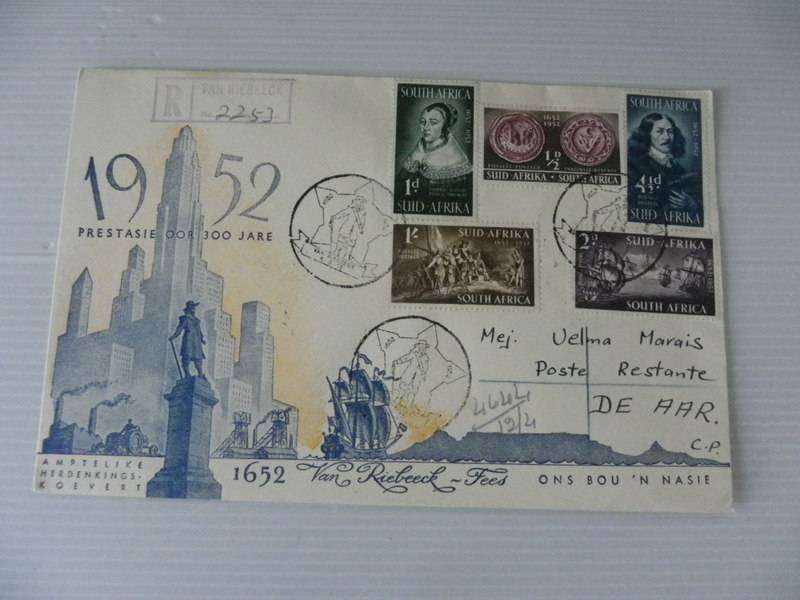 Union (1952) - Landing of Jan van Riebeeck Illustrated FDC