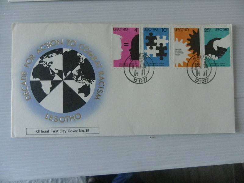 Lesotho (1977) - FDC #15 Decade for Action to Combat Racism Illustrated FDC
