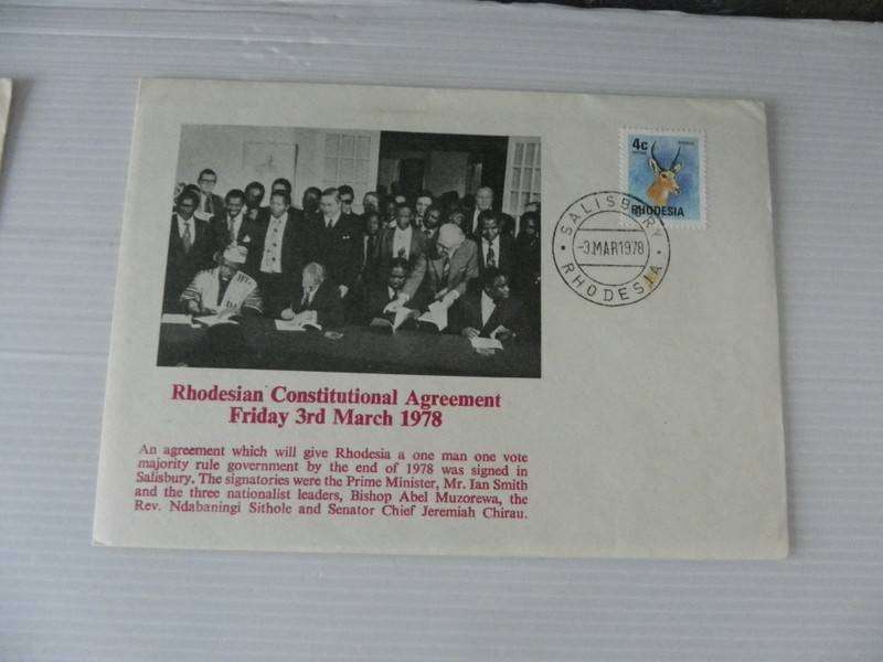 Rhodesia (1978) - Constitutional Agreement Illustrated FDC