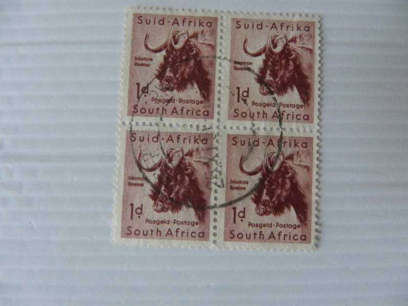 Union (1954) - Animal Definitive Series 1d Used Block