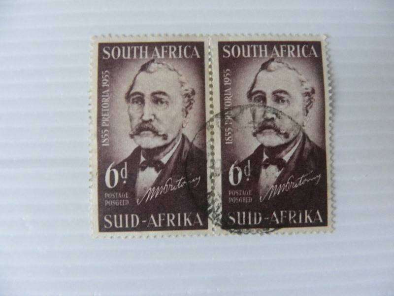 Union (1955) - Centenary of Pretoria 6d Used Pair