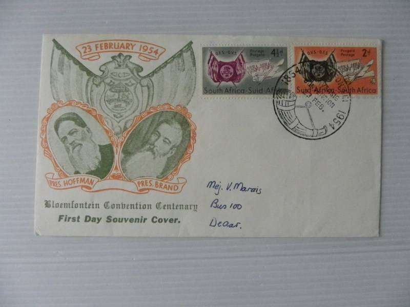 Union (1954) - Centenary of Orange Free State Illustrated FDC