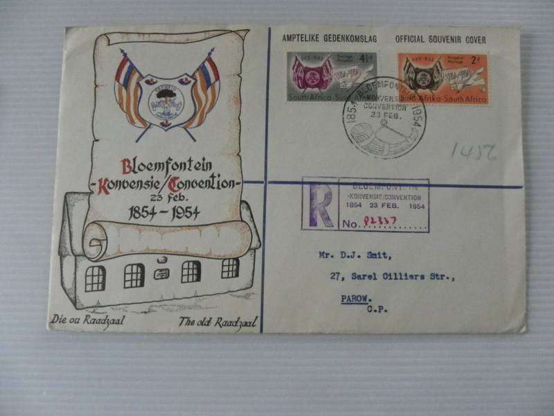 Union (1954) - Centenary of Orange Free State Illustrated FDC