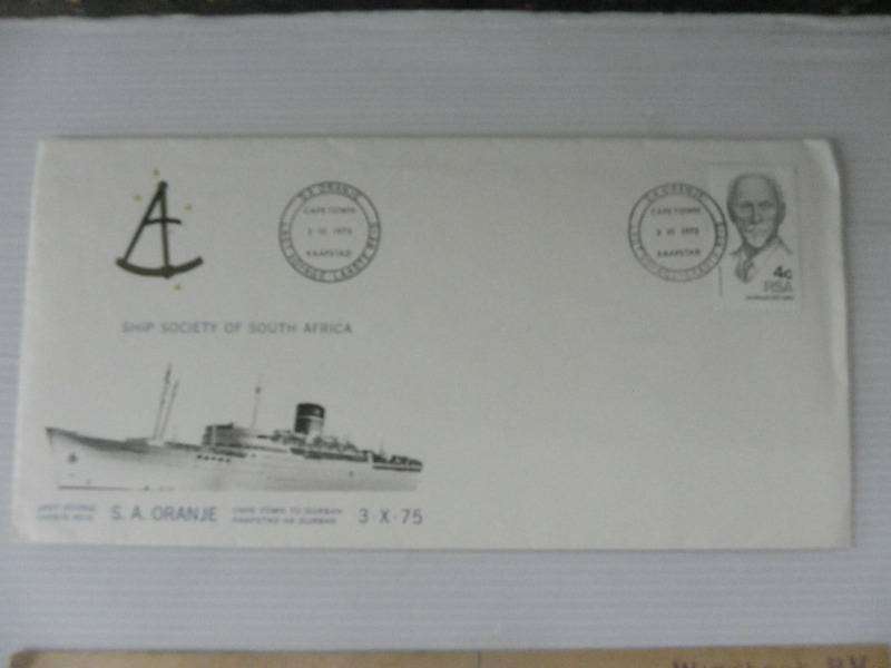RSA (1975) - Last Voyage SA Oranje Illustrated FDC