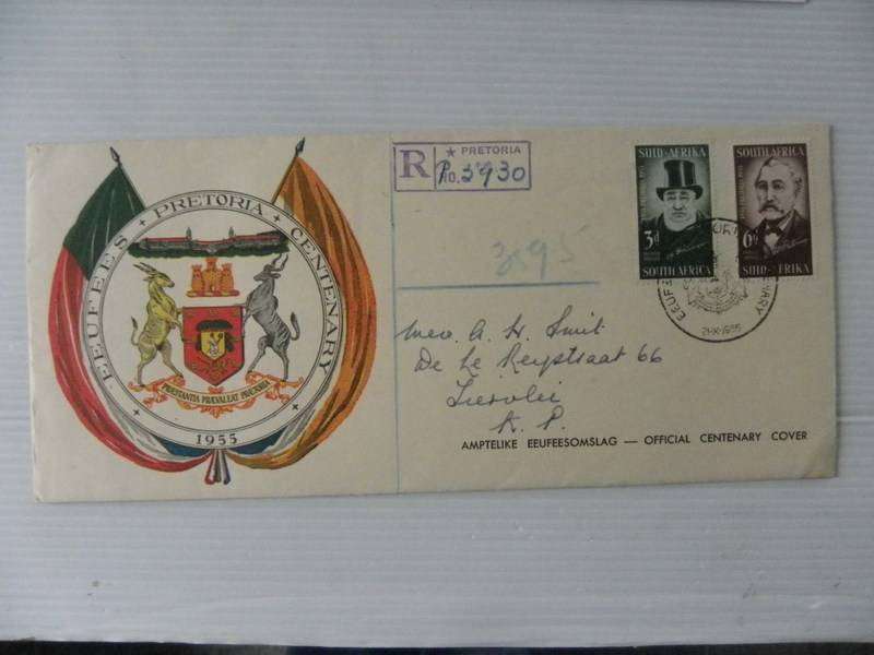 Union (1955) - Centenary of Pretoria Illustrated FDC