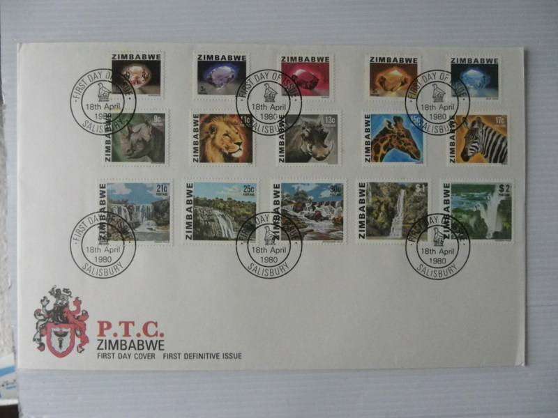 Zimbabwe 1st Definitive Series (1980) - SAPO Issued Folder