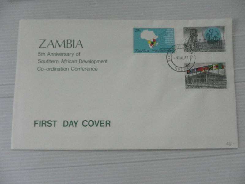 Zambia (1985) - 5th Anniversary of SADC Illustrated FDC