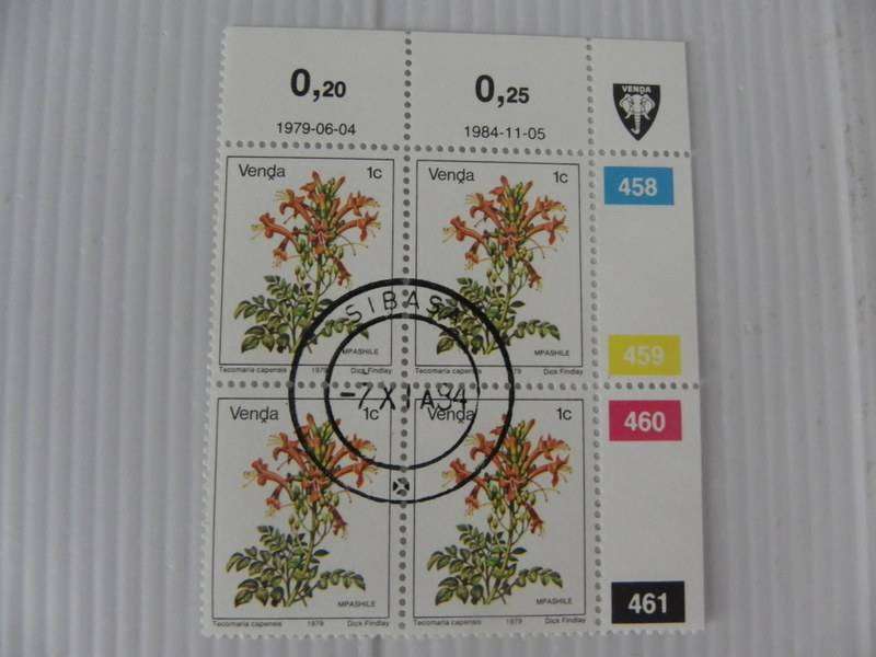 Venda 1st Definitive Series (1979) - 1c CTO Cancelled Control Block (458 Dated 1984-11-05)