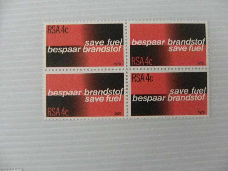 RSA 3.13s (1979) - Save Fuel Min Block of 4 Stamps