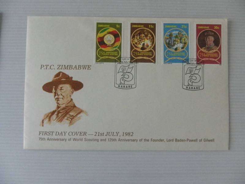 Zimbabwe (1982) - 75th Anniversary of Boy Scouts Illustrated FDC