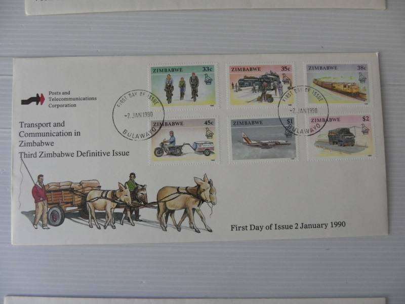 Zimbabwe (1990) - Transport and Communication in Zimbabwe Illustrated FDC