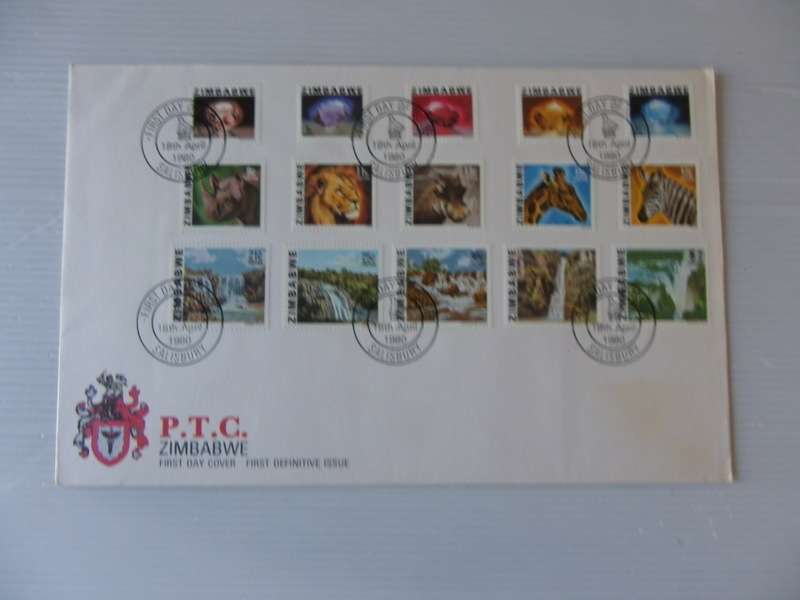 Zimbabwe 1st Definitive Series (1980) - SAPO Issued Folder