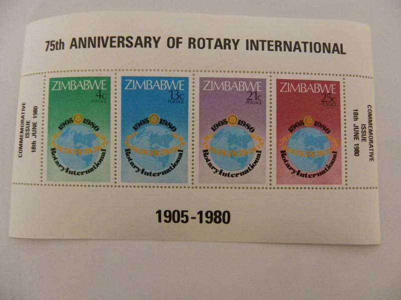 Zimbabwe (1980) - Rotary International Illustrated FDC with Miniature Sheet