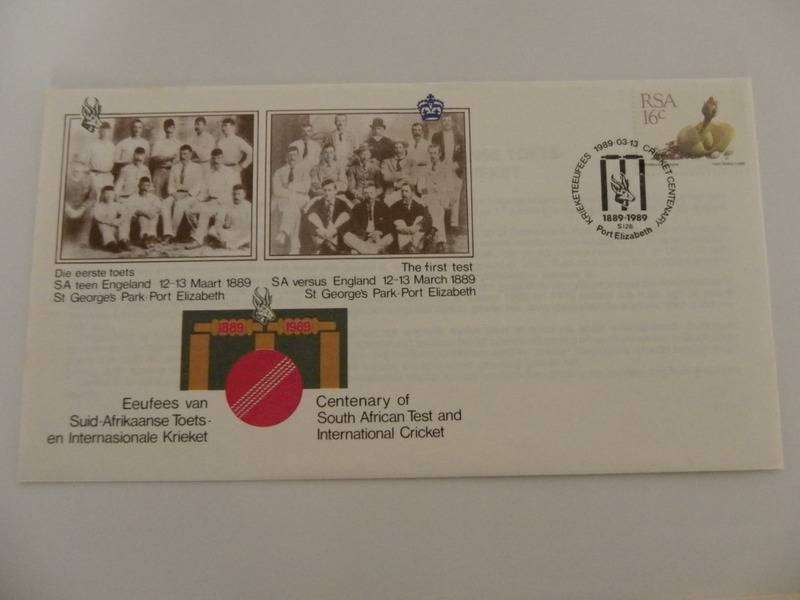 RSA (1989) - Centenary of International Test Cricket Illustrated FDC