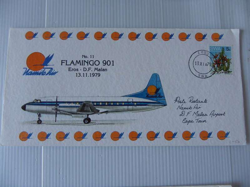 Namib Airways #11 (1979) - Flight from Eros to DF Malan Illustrated FDC