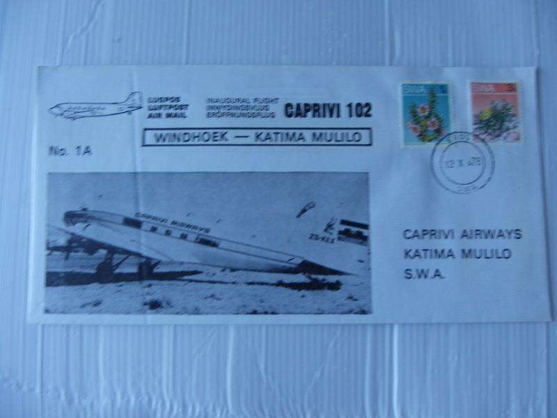 Namib Airways #01A (1978) - Windhoek to Katima Mulilo Illustrated FDC