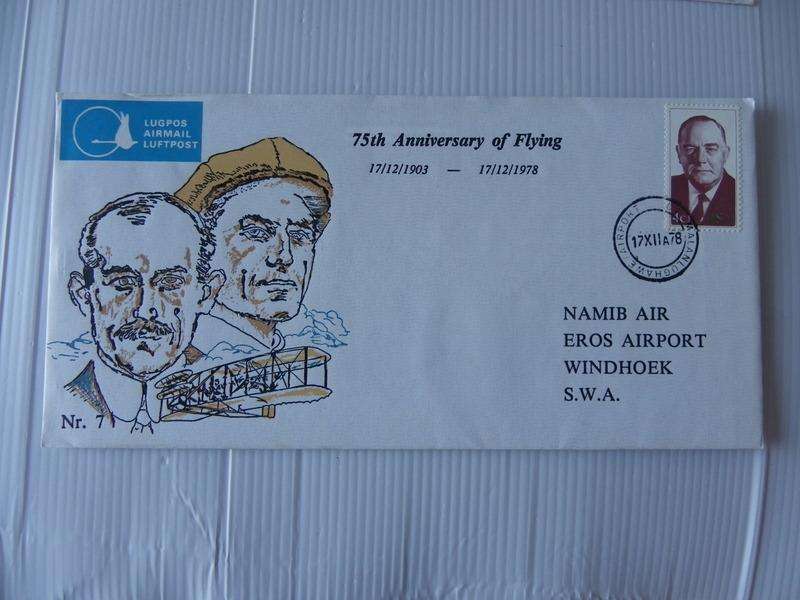 Namib Airways #07 (1978) - 75th Anniversary of Flying Illustrated FDC