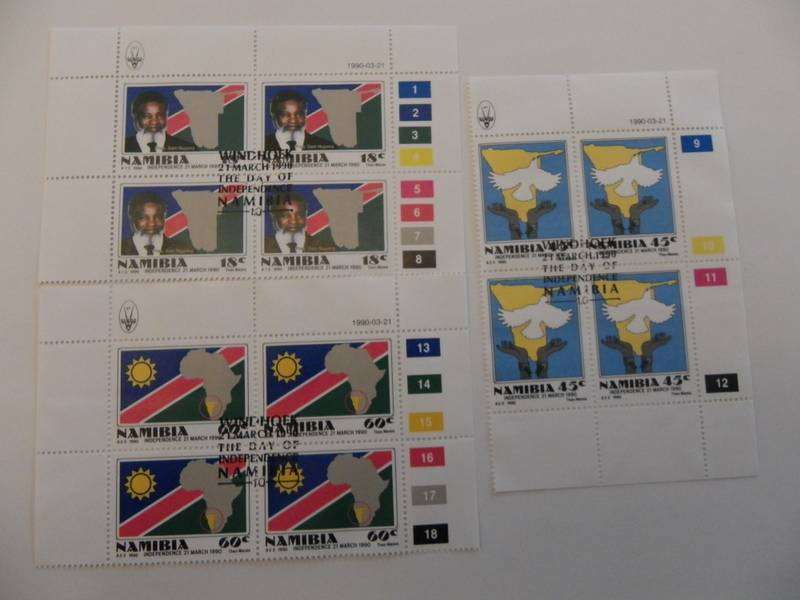 Namibia 1.00 (1990) - Independence CTO Cancelled Control Block Set