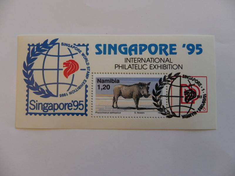 Namibia 2.12a (1995) - Singapore Stamp Exhibition CTO Cancelled Miniature Sheet