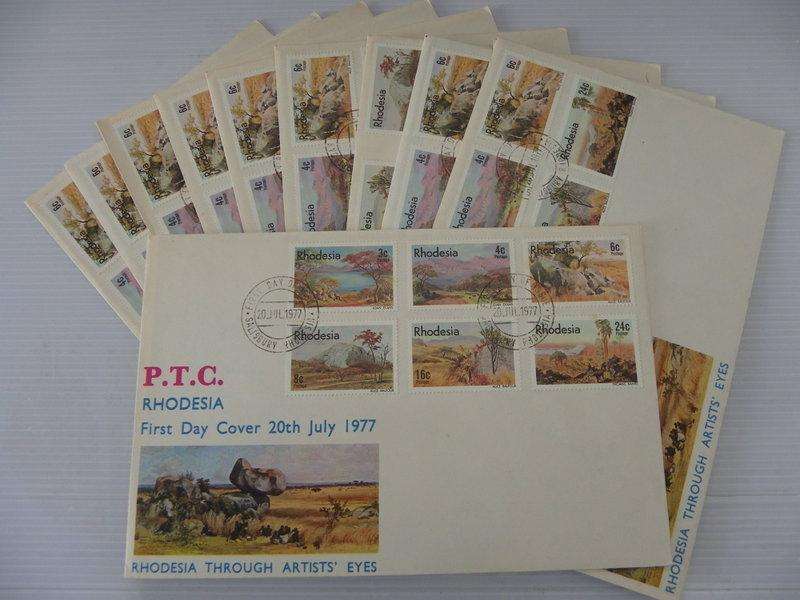 Excess Stock - Rhodesia Through eyes of Artist FDC`s - Set of 10 FDC's (Bid per FDC to take all 10)