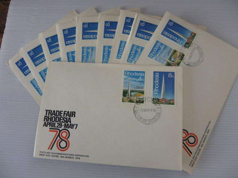 Excess Stock - Rhodesia Trade Fair FDC`s - Set of 10 FDC's (Bid per FDC to take all 10)