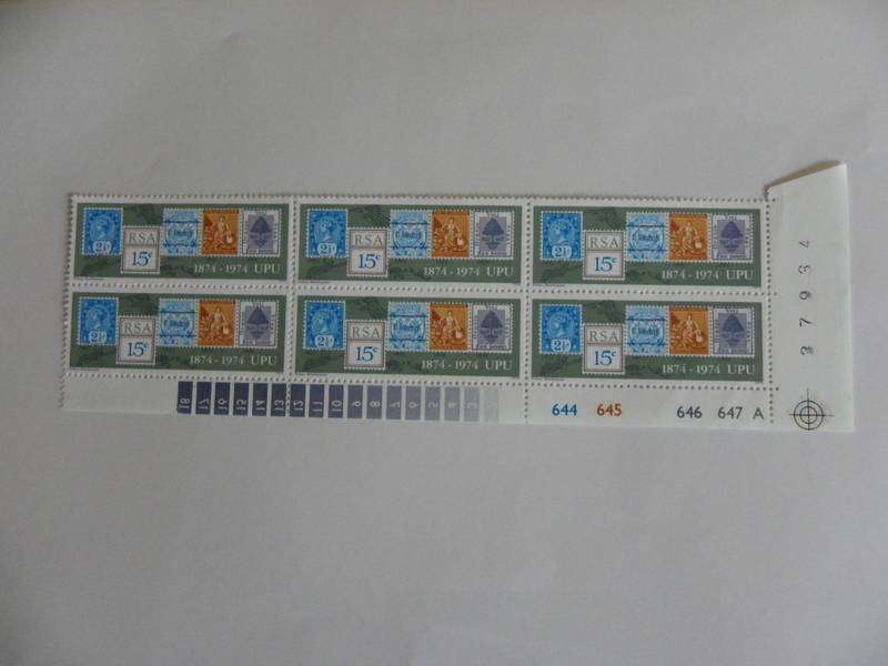 RSA 1.39 (1974) - Centenary of UPU Mint Control Block