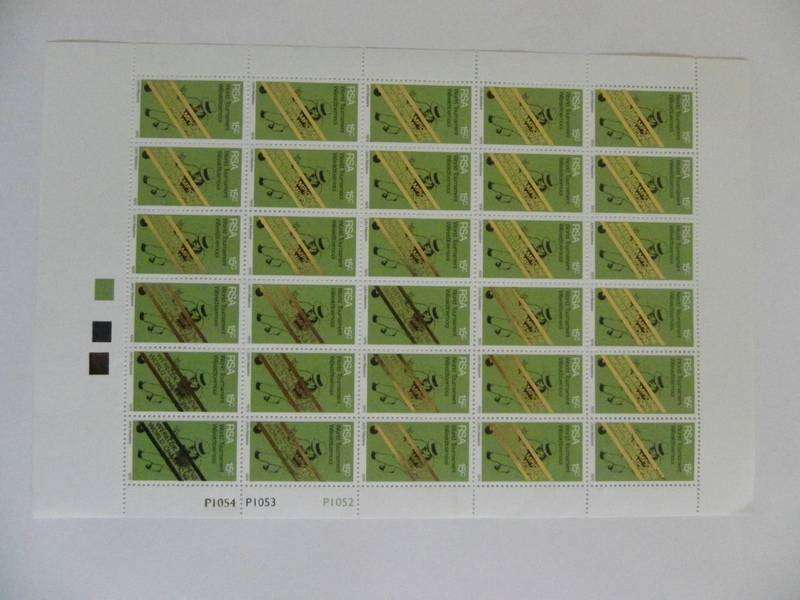 RSA 2.12a (1975) - World Bowls Champions Mint Set in Full Sheet