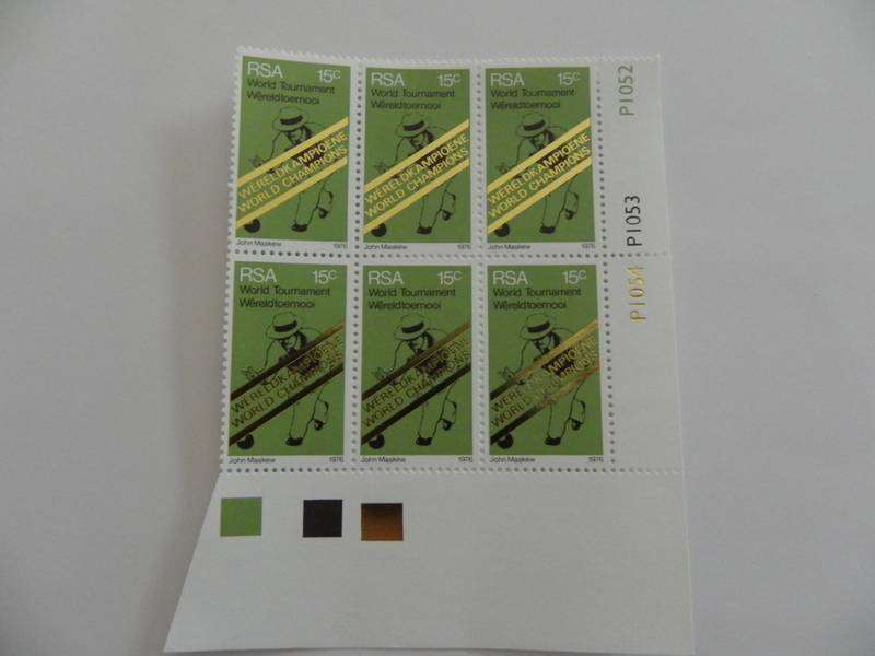 RSA 2.12a (1975) - World Bowls Campions Mint Control Block