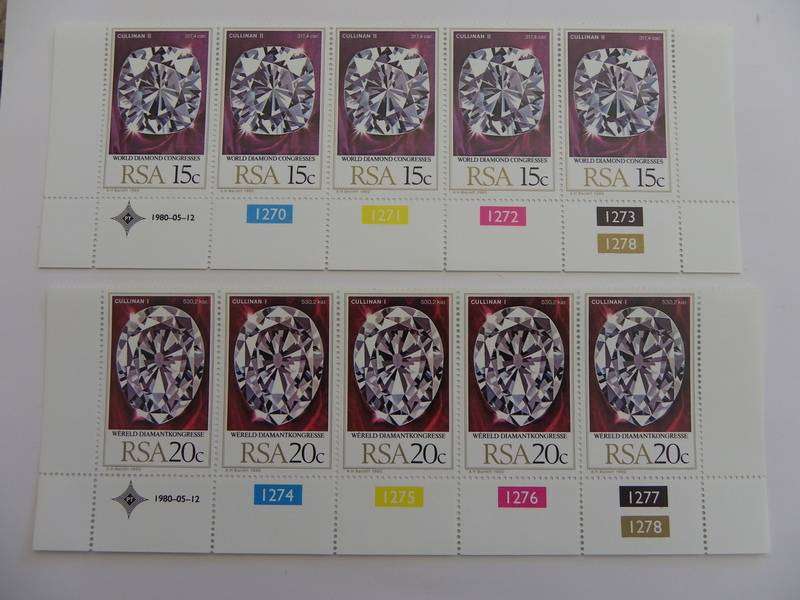 RSA 3.22 (1980) - World Diamond Congress Mint Control Block Set