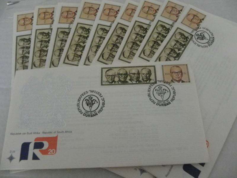Excess Stock - RSA 3.29 Set of 10 FDC's (Bid per FDC to take all 10)