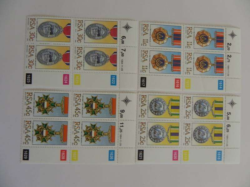 RSA 4.10 (1984) - Military Decorations Mint Control Block Set
