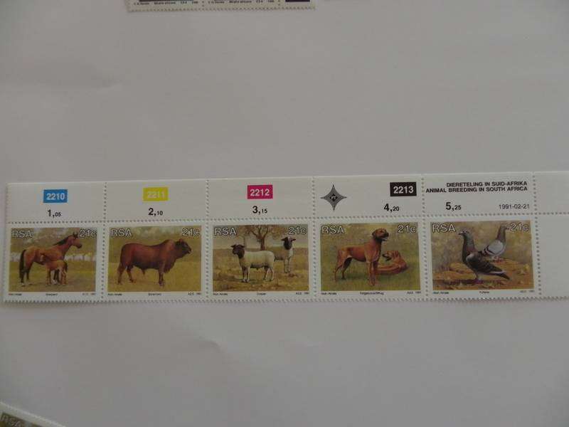 RSA 5.13 (1991) - Animal Breeds Extended Mint Control Strip