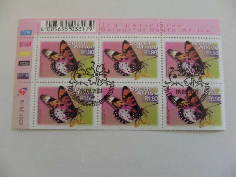 RSA 7th Definitive Series (2000) - Colourful SA R1.90 CTO Cancelled Control Block