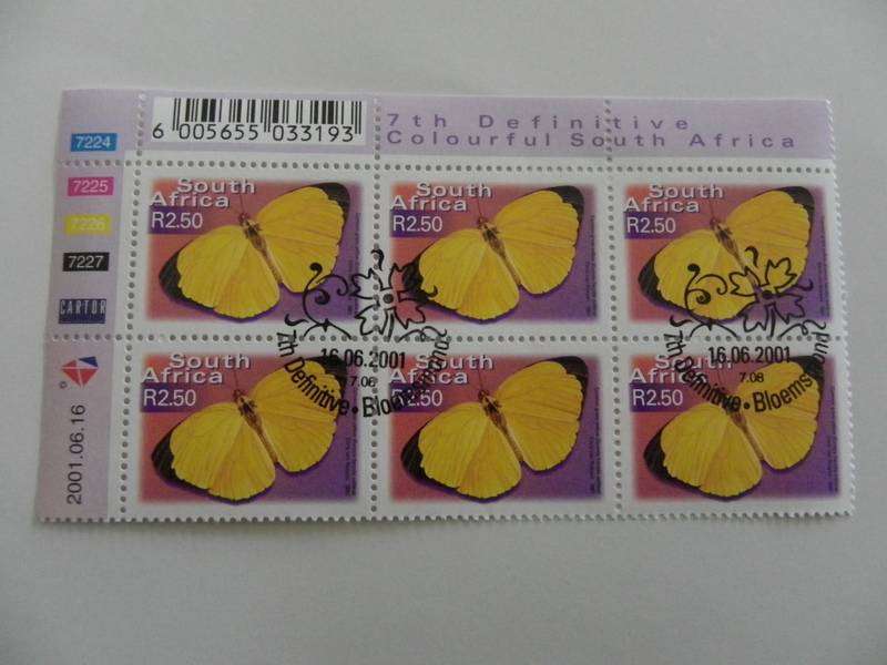 RSA 7th Definitive Series (2000) - Colourful SA R2.50 CTO Cancelled Control Block