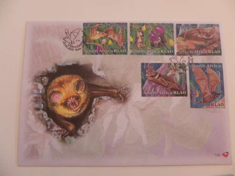 RSA 7.20 (2001) - Bats of SA Official Large FDC