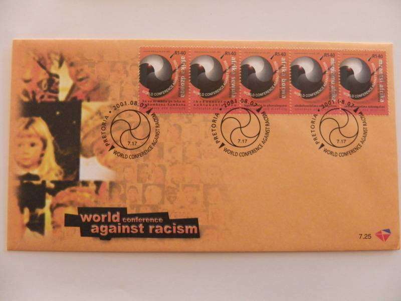 RSA 7.25 (2001) - World Conference Against Racism Official FDC
