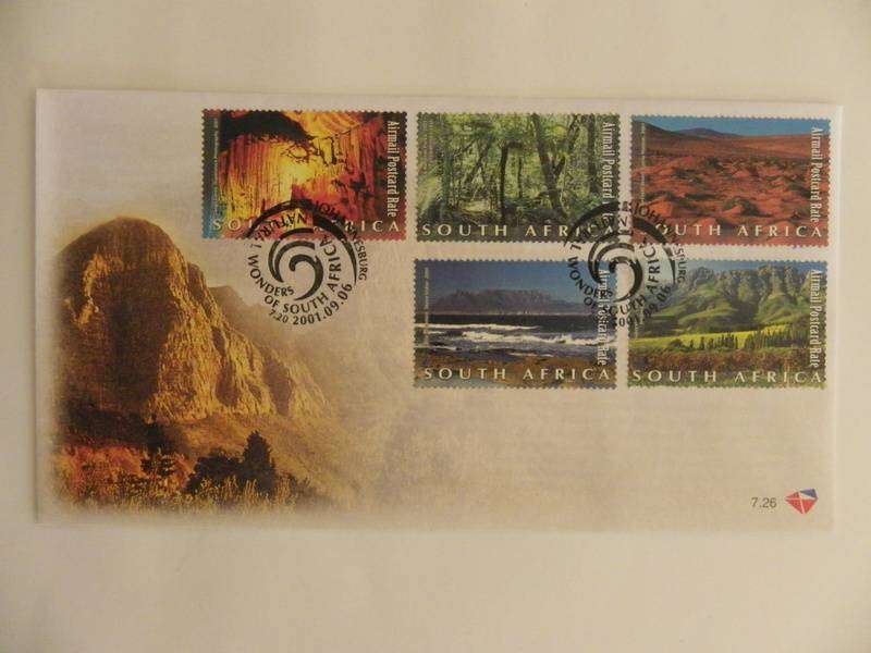 RSA 7.26 (2001) - SA Natural Wonders FDC
