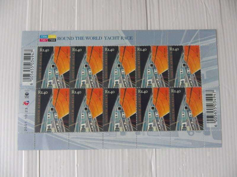 RSA 7.30 (2001) - Around the World Yacht Race Full Sheet in Mint