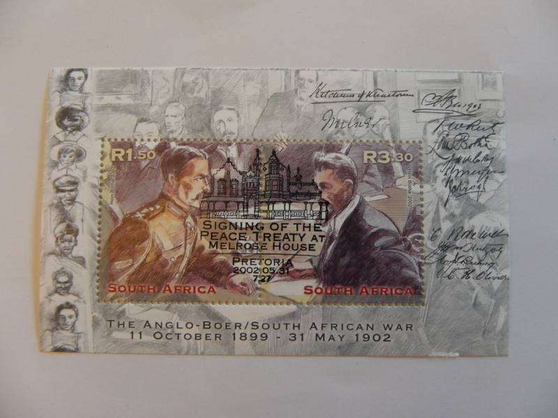 RSA 7.38 (2002) - Boer War CTO Cancelled Miniature Sheet