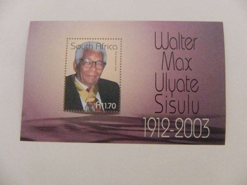 RSA 7.58c (2003) - Walter Sisulu Mint Miniature Sheet