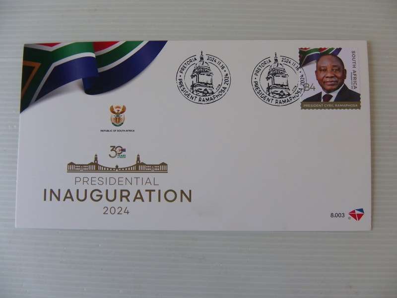 RSA 8.003 (2024) - 3rd Inauguration of President Ramaphosa Official Card Issued by SAPO