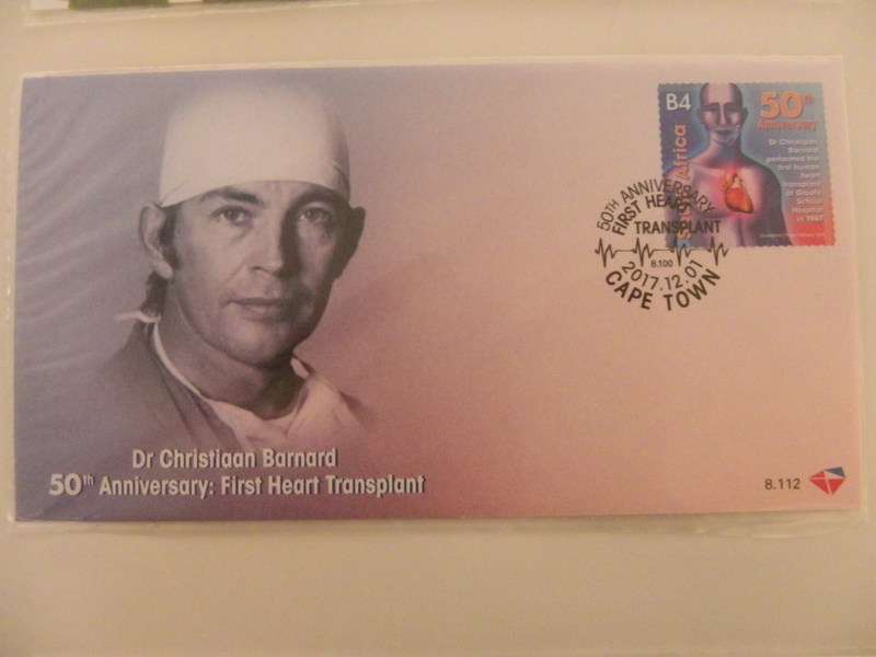 RSA 8.112 (2017) - 50th Anniversary of 1st Heart Transplant Official FDC