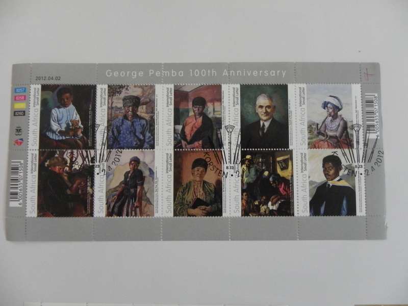 RSA 8.27 (2012) - 100th Anniversary of George Pemba CTO Cancelled Full Sheet